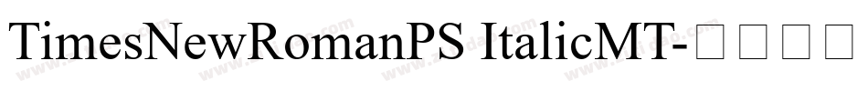 TimesNewRomanPS ItalicMT字体转换